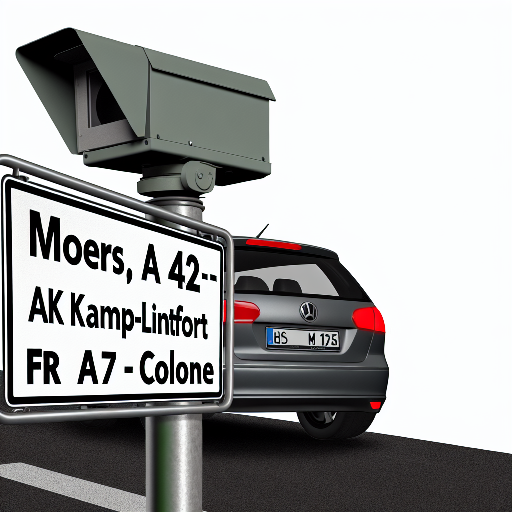 Messstelle Moers, A 42 - AK Kamp-Lintfort FR A 57 - Köln