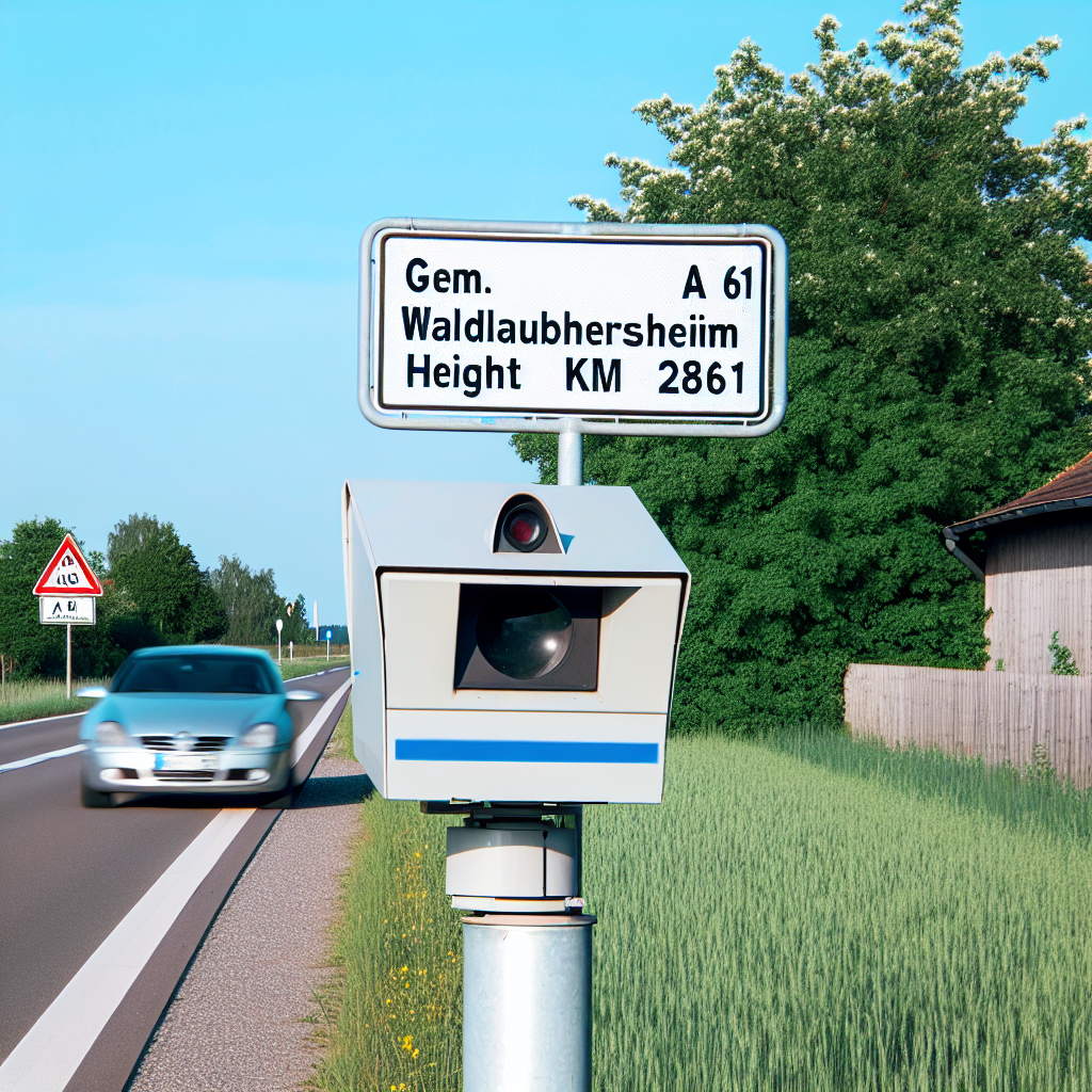 Messstelle Waldlaubersheim, Gem. Waldlaubersheim, A 61, Höhe km 286.1, FR: Ludwigshafen