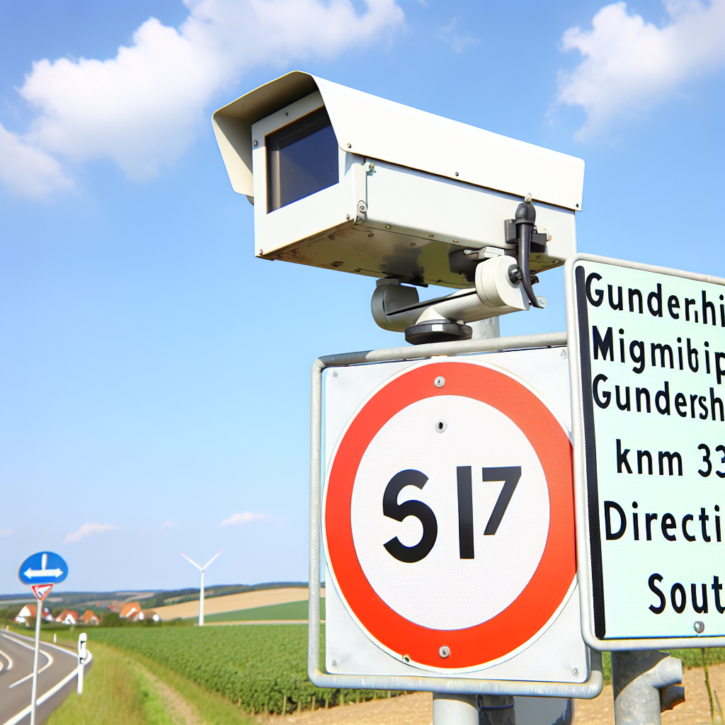 Messstelle Gunderheim, Gem. Gundersheim, A 61, Höhe KM 332.7, FR SÜden