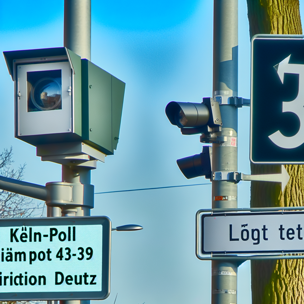 Messstelle Köln-Poll, Siegburger STr., Laterne 43-39, in FR Deutz
