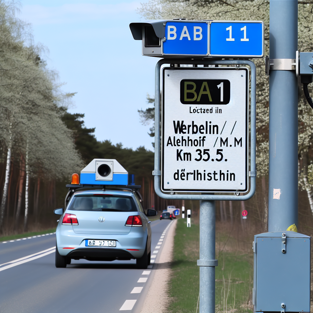 Messstelle BAB 11, Höhe Werbelin/Altenhof, km 35.5, in FR Berlin