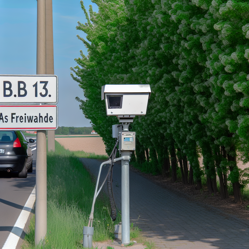 Messstelle BAB 13, km 50.8, in FR AS Freiwalde