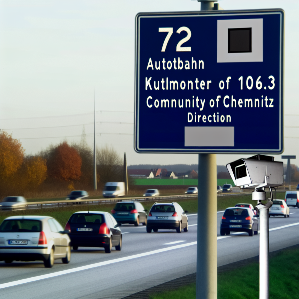 Messstelle BAB 72, km 106.3, Gem. Chemnitz, FR Leipzig