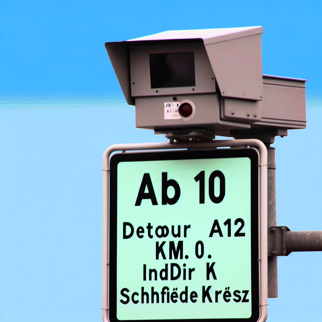 Messstelle BAB 10, Tangente A12 zu A10, Abs. 81, km 0.0, in FR AK Schönfelder Kreuz