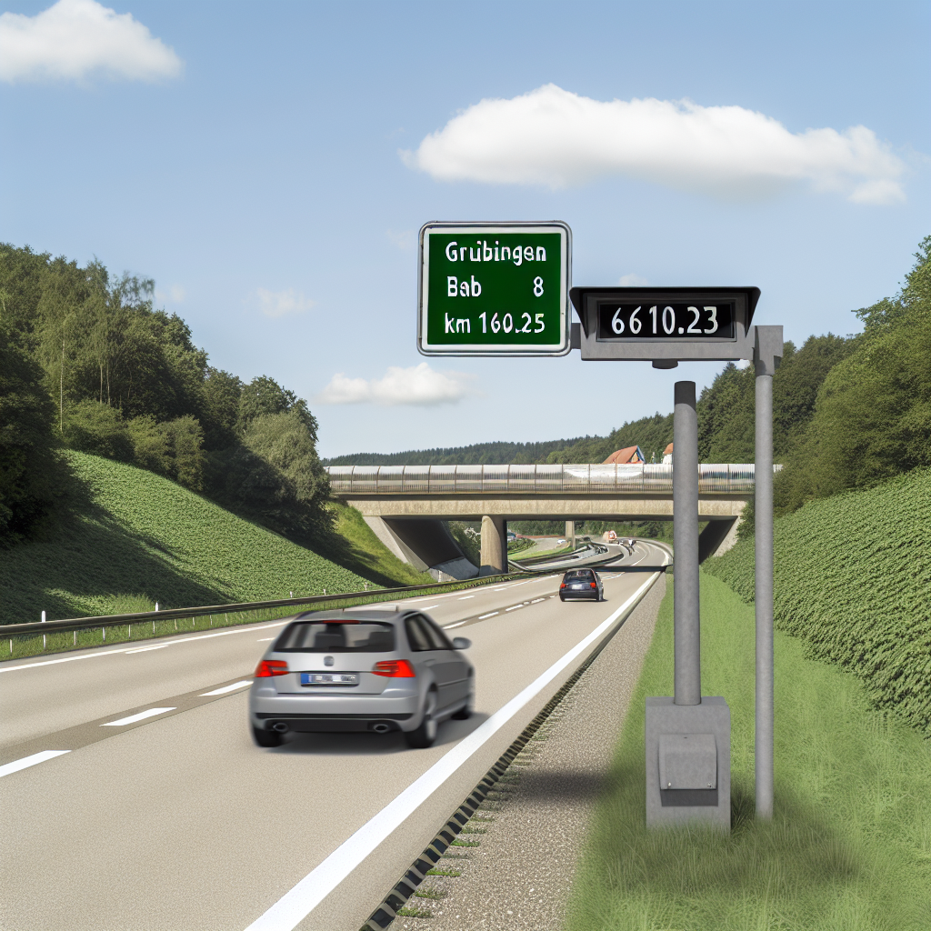 Messstelle Gruibingen, BAB 8, km 160.235, Stuttgart - München