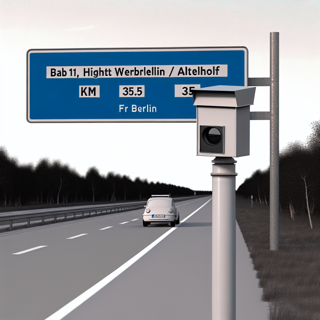 Messstelle BAB 11, Höhe Werbelin/Altenhof, km 35.5, in FR Berlin