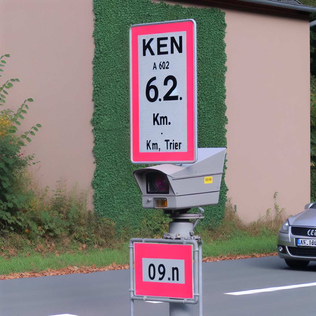 Messstelle in Kenn, A 602, km 9.3, Gem. Kenn Fahrtrichtung Trier