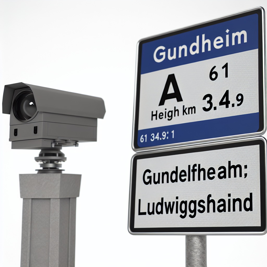 Messstelle Gundheim, Gem. Gundheim, A 61, Höhe km 334.9, FR: Ludwigshafen