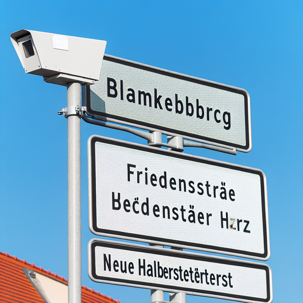 Messstelle Blankenburg (Harz), Stadt Blankenburg, Friedensstraße Richt. Neue Halberstädterstr.