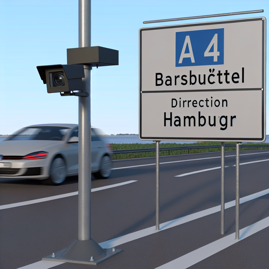 Messstelle Barsbüttel, A 24, in Rtg. Hamburg