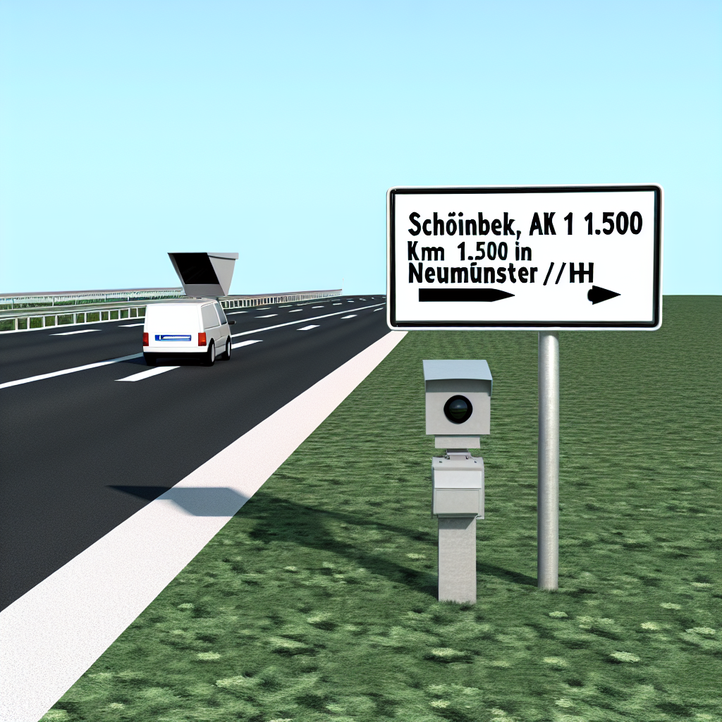 Messstelle Schönbek, A 215, km 1.500 in Rtg. Neumünster / A / HH